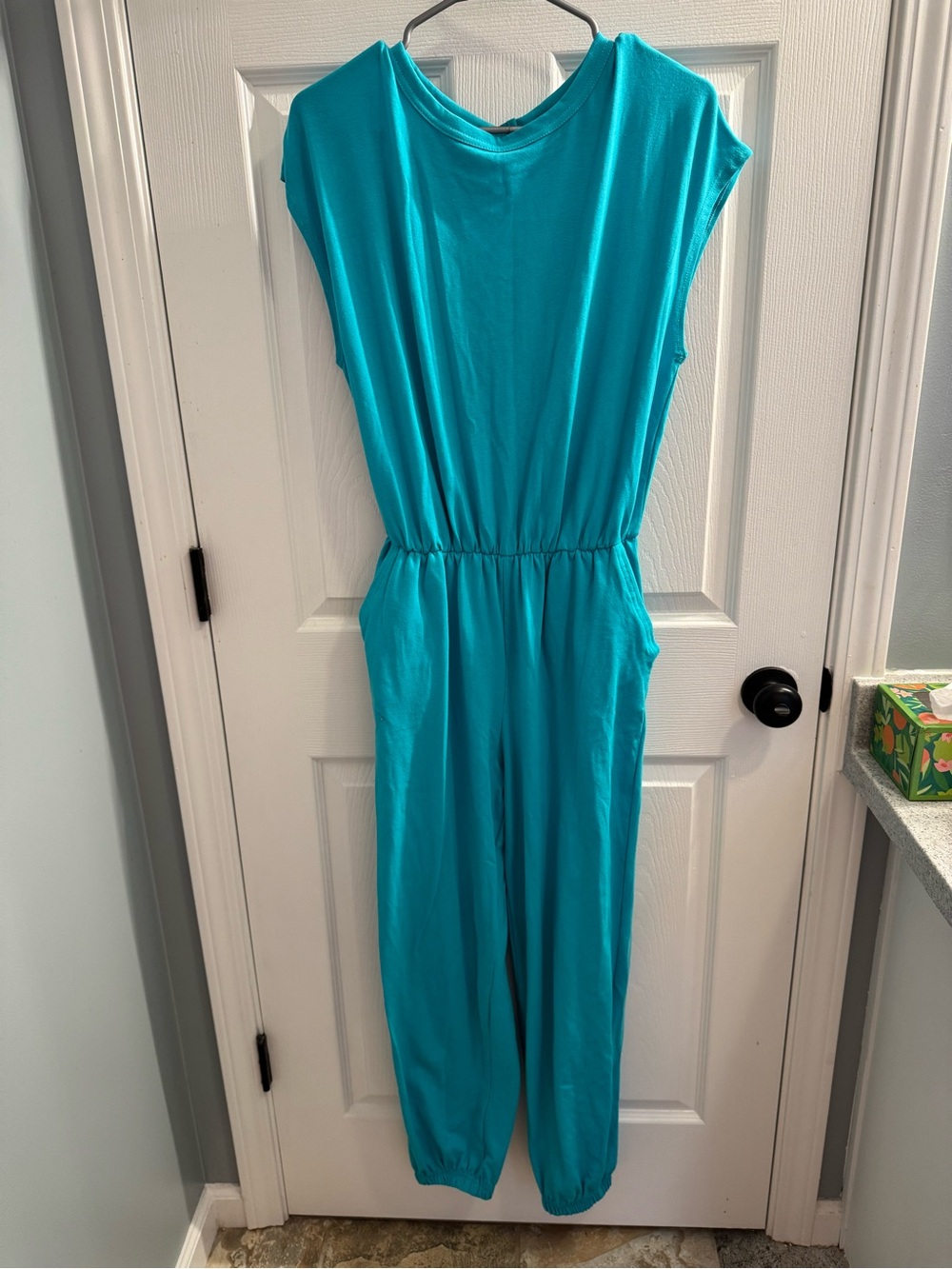 Casual Teal Sleeveless Jumpsuit